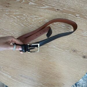 Brooks Brothers Brown Leather Belt Made in Italy Size 42